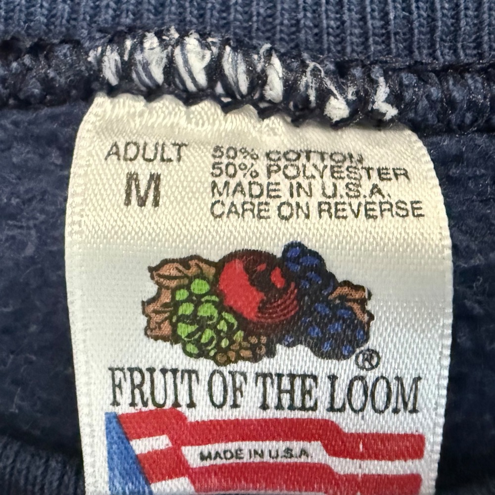VTG Fruit of the Loom Alaska Graphic Sweatshirt Blue Crewneck Wildlife Size M - Picture 4 of 10